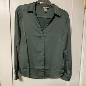 Silk like button down